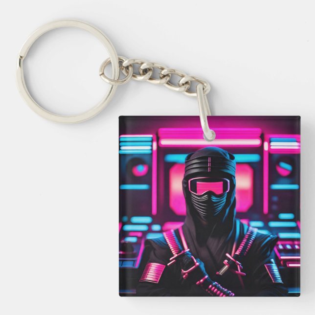 neon ninja keychain (Front)