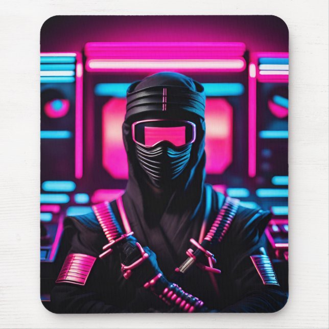 neon ninja mouse pad (Front)