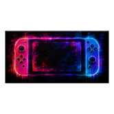 Nintendo Switch(Neon Blue/Red) Poster | Zazzle