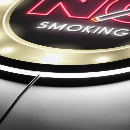 Neon No Smoking  LED Sign (Edge)