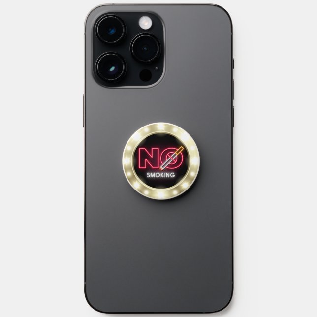 Neon No Smoking PopSocket (Front)