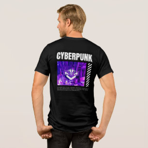 Neon Noir Cyberpunk Emblem Tri-Blend Shirt