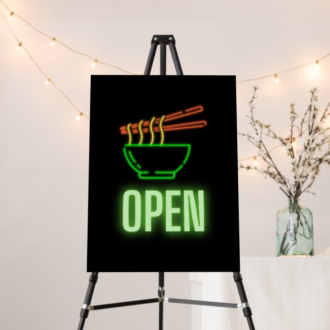Neon Noodle Bowl Open Foam Board (In Situ (Stand))