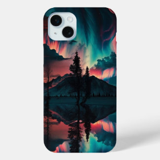 Neon Northern Lights iPhone 15 Plus Case