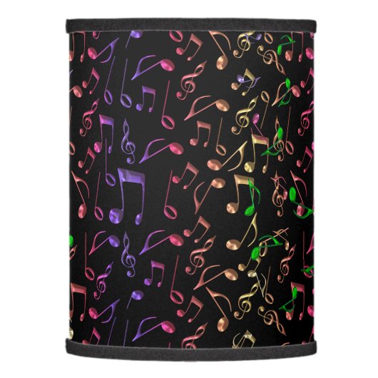 Neon Notes ~ Psychedelic Music Notes Lamp Shade (Left)