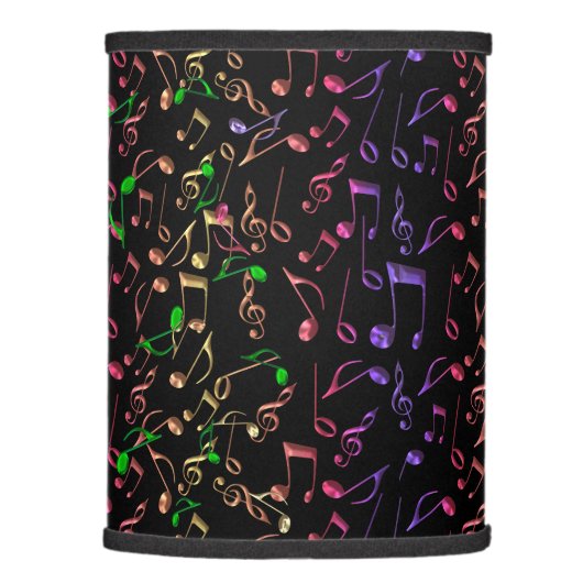 Neon Notes ~ Psychedelic Music Notes Lamp Shade (Right)