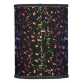 Neon Notes ~ Psychedelic Music Notes Lamp Shade (Back)