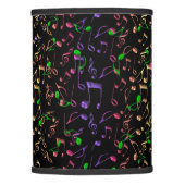 Neon Notes ~ Psychedelic Music Notes Lamp Shade (Front)