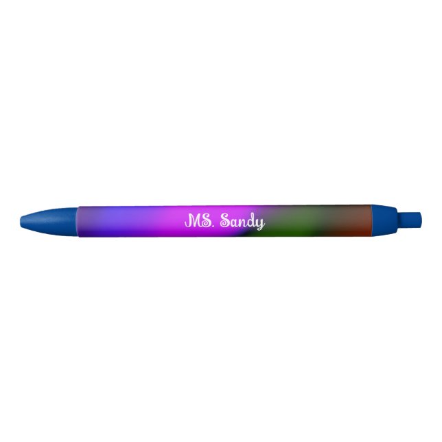 Neon of Blue, Purple, Green & Orange Add Name Pen (Front)