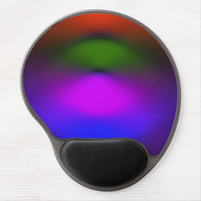 Neon of Blue, Purple, Green & Orange Gel Mousepad (Front)