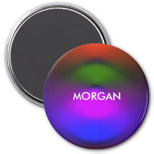 Neon of Blue Purple Green  Orange Name Locker Magnet