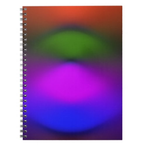 Neon of Blue Purple Green  Orange Notebook