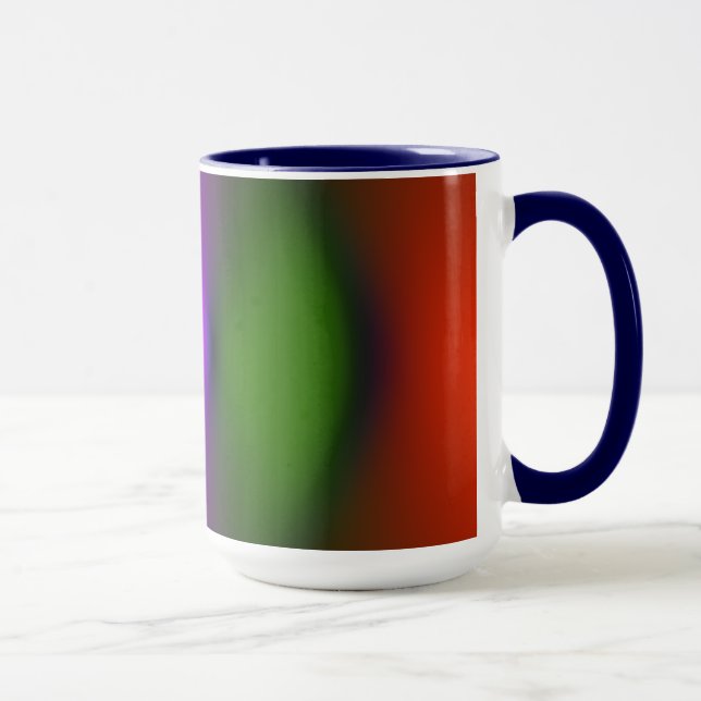 Neon of Blue, Purple, Green & Orange Ringer Mug (Right)