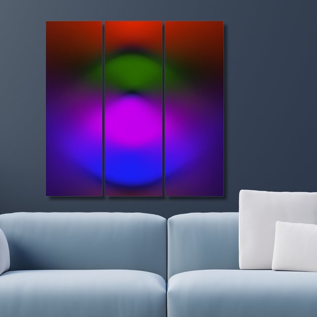 Neon of Blue, Purple, Green & Orange Triptych (Neon of Blue, Purple, Green & Orange Triptych)
