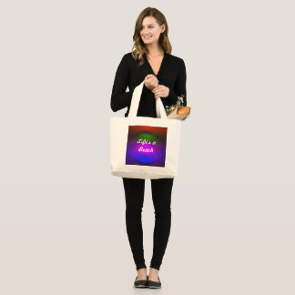 Neon of Colors Life's a Beach Jumbo Tote Bag ZSSPG