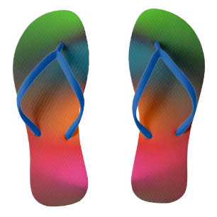 Neon of Red, Pink, Orange Green Flip Flops