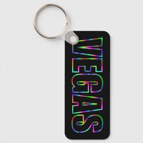 NEON OMBRE COLORS VEGAS OUTLINE KEYCHAIN