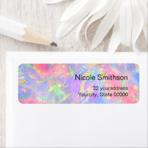 neon opal background labels