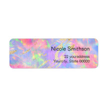 neon opal background labels