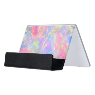neon opal business card holder