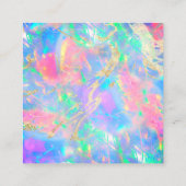 neon opal thank you for your order square business square business card (Back)