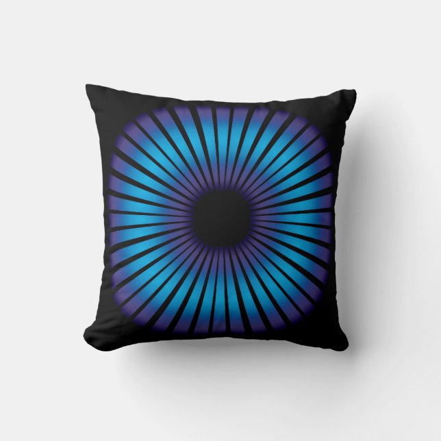 Neon Optical Illusion  Throw Pillow (Front)