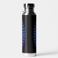 Abstract Retro Vortex Aluminum Water Bottle