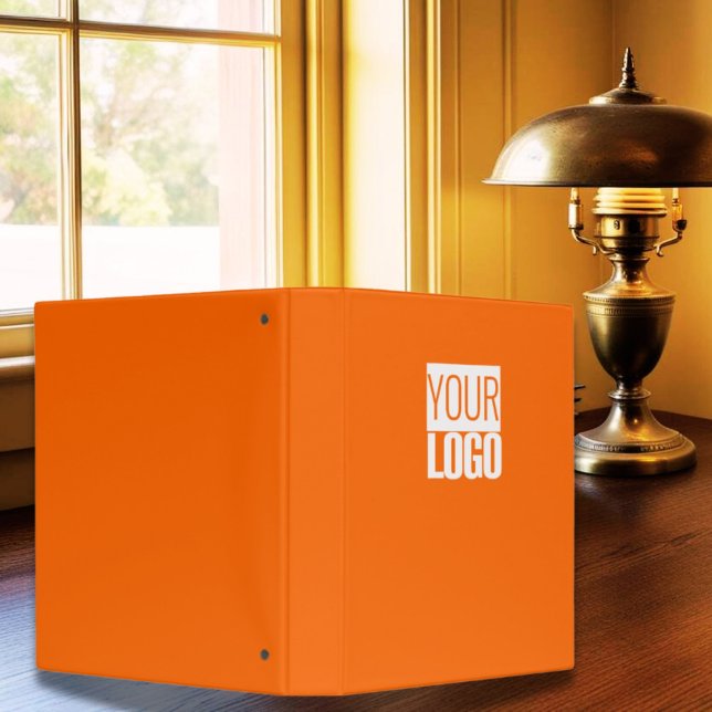 Neon orange - add logo 3 ring binder (Creator Uploaded)