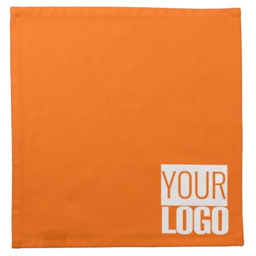 Neon orange _ add logo  cloth napkin