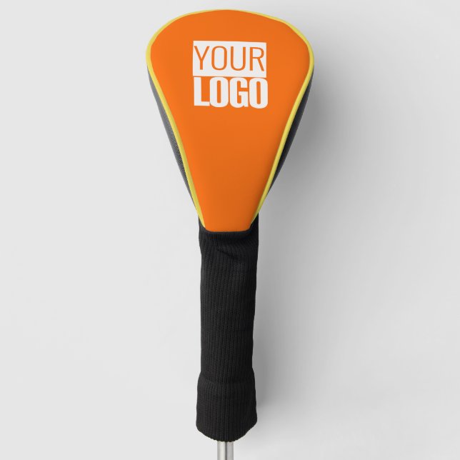 neon orange - add logo golf head cover (Front)