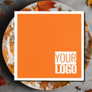 Neon orange - add logo napkins