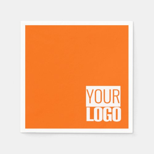 Neon orange _ add logo  napkins