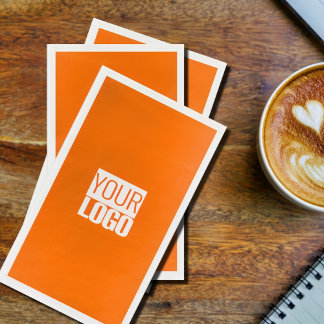 Neon orange - add logo paper guest towels