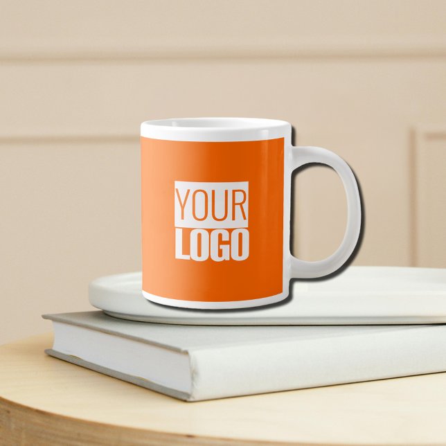  Neon  orange  - add   logo  -promo  Giant Coffee Mug (Creator Uploaded)