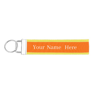 Neon orange - add logo wrist keychain