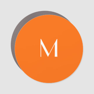neon orange - add monogram car magnet