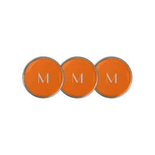 neon orange - add monogram golf ball marker