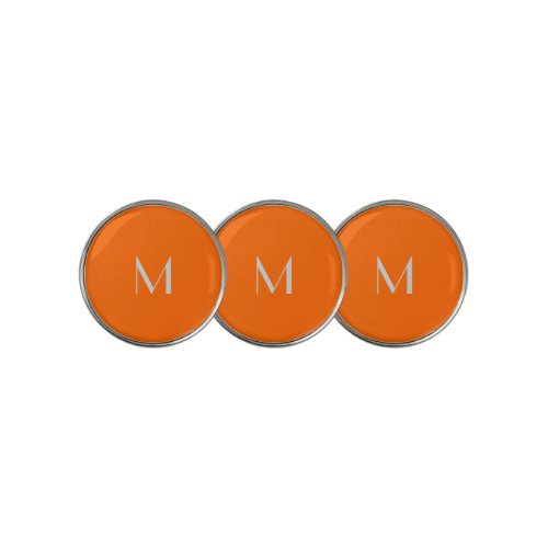 neon orange _ add monogram  golf ball marker