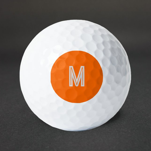 neon orange - add monogram   golf balls (Creator Uploaded)