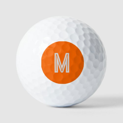 neon orange _ add monogram  golf balls