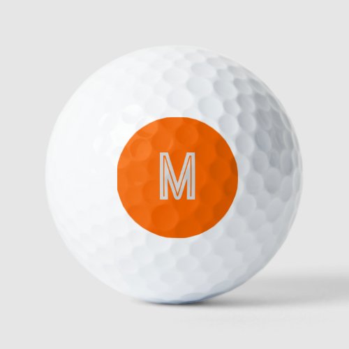 neon orange _ add monogram   golf balls