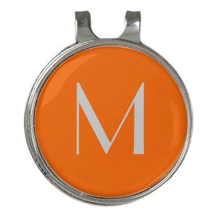 neon orange - add monogram golf hat clip