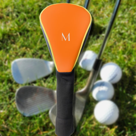 Neon Orange - Add Monogram Golf Head Cover