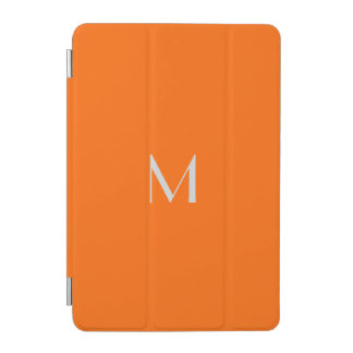 neon orange - add monogram iPad mini cover