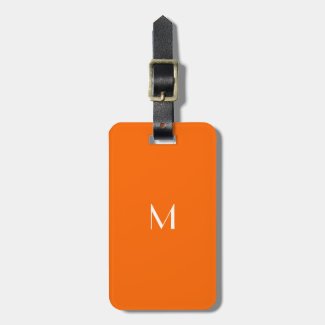  neon orange - add monogram luggage tag