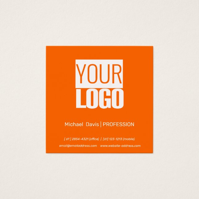 neon orange  - add your bold logo (Front)