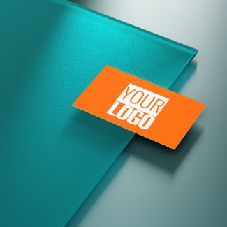  Neon  orange  - add your  logo business card
