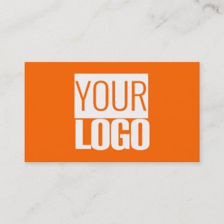  Neon  orange  - add your  logo business card