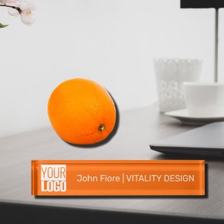  Neon  orange  - add your  logo 