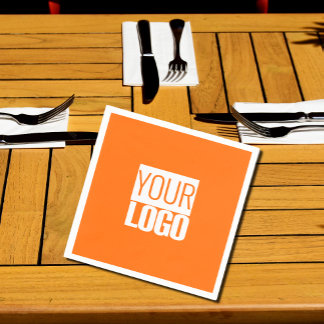 Neon orange - add your logo Napkins